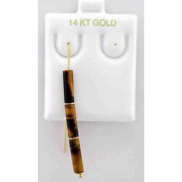 Genuine Cat Eye *Single* Earring 14k Yellow Gold